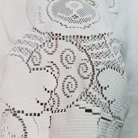 Vintage Lee Women's White Crewneck Sweatshirt Lace - Picture 4 of 8